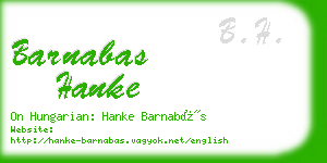 barnabas hanke business card